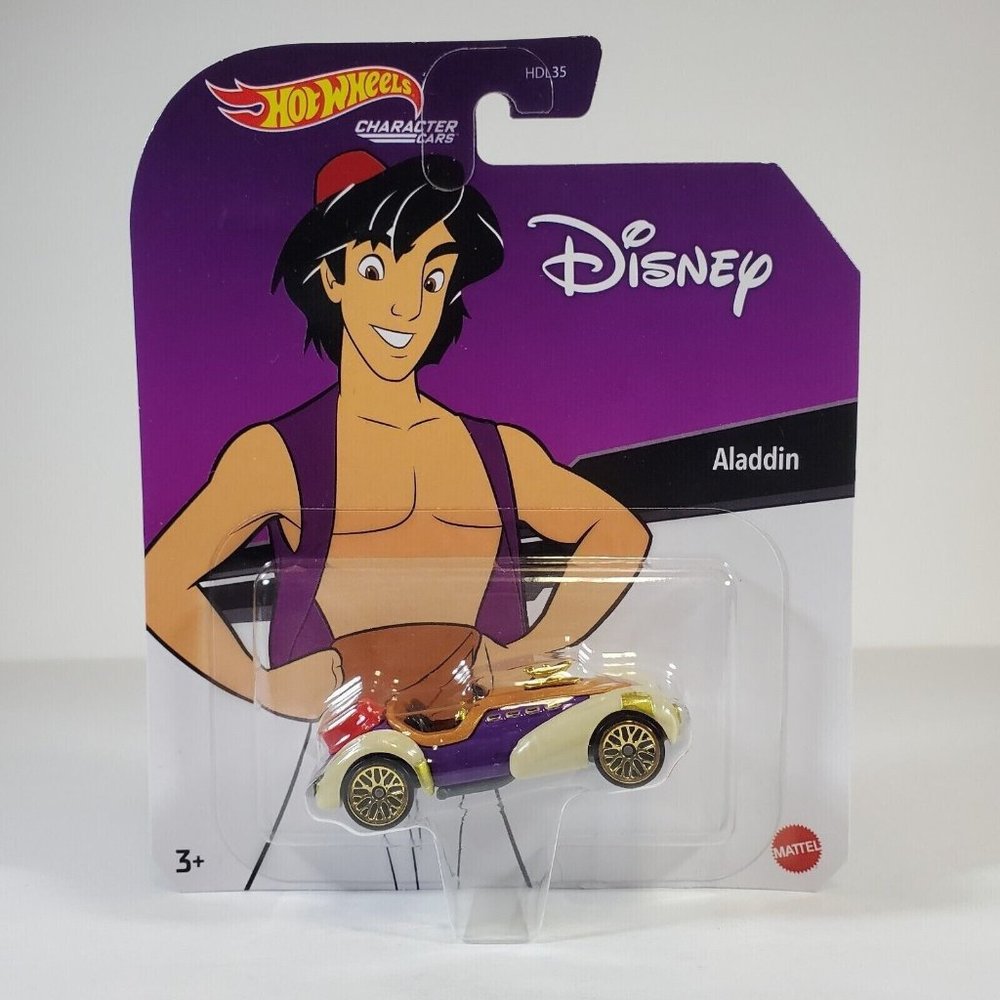 Hot Wheels Character Cars Disney Aladdin Prince Vehicle Car Toy Mattel NEW